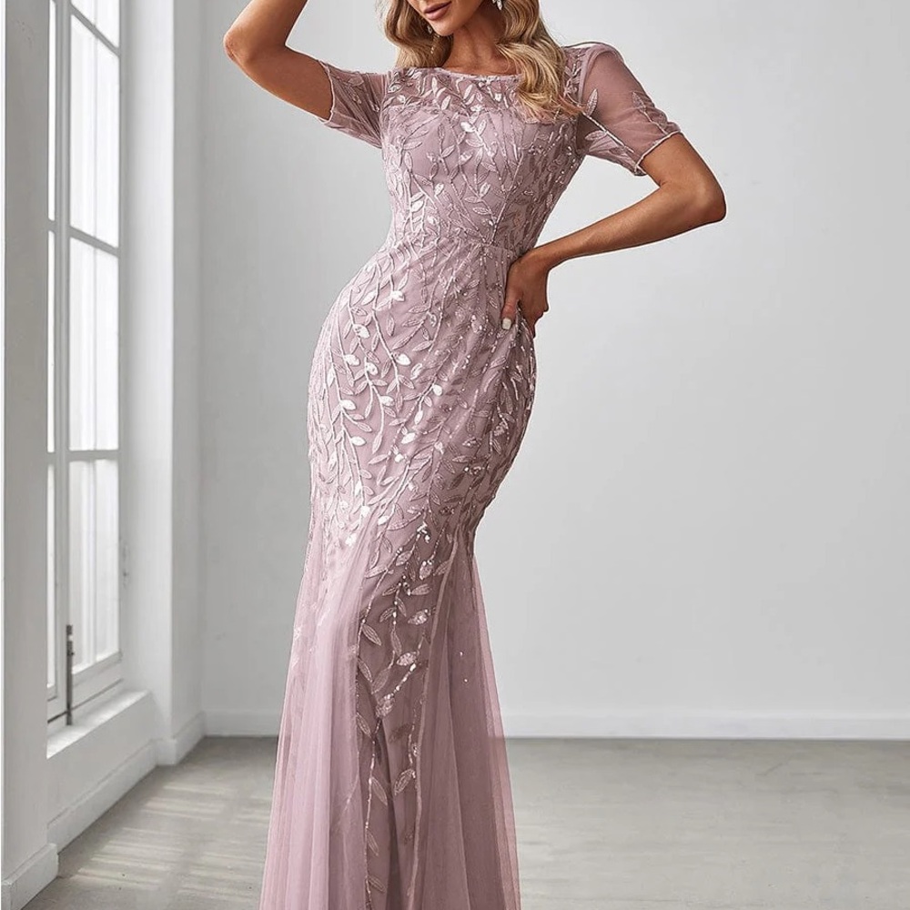 Ever Pretty Lavender Mauve Dress- Small